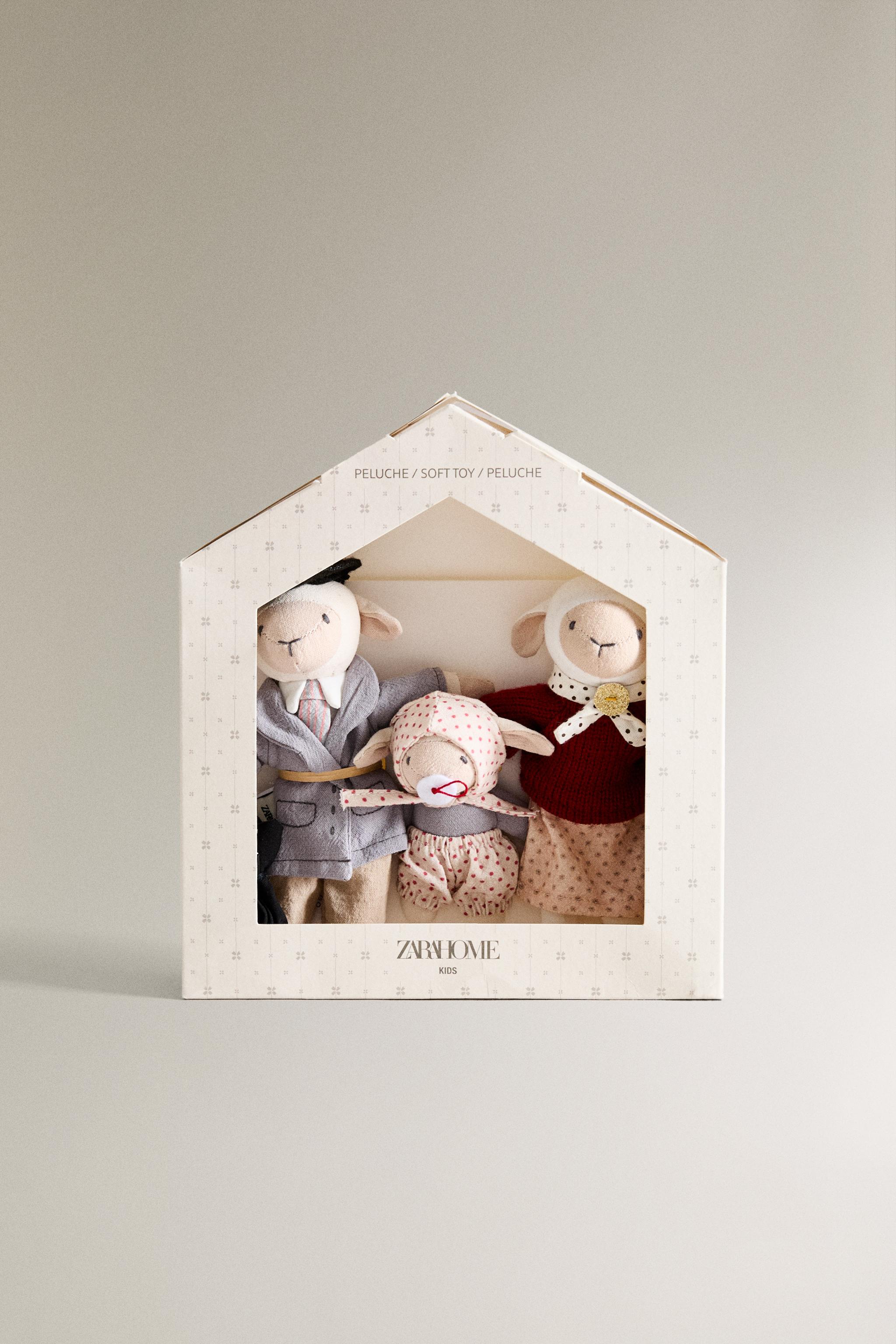 Детские мягкие игрушки Zara KIDS' SHEEP FAMILY PLUSH TOY SET (SET OF 3) — фото 5
