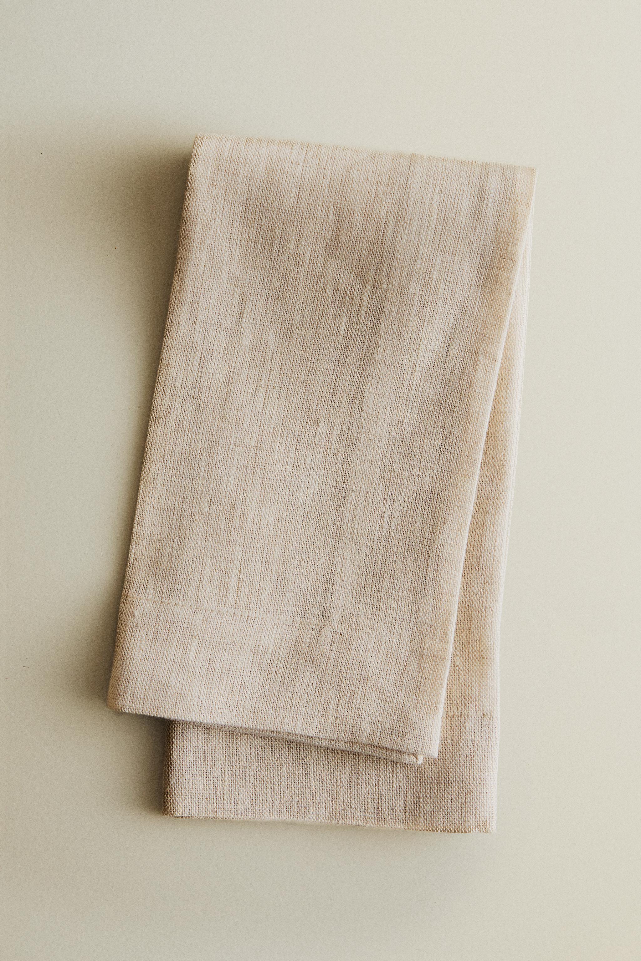 PACK SERVIETTES DE TABLE LIN DOUBLE TISSU (LOT DE 2)