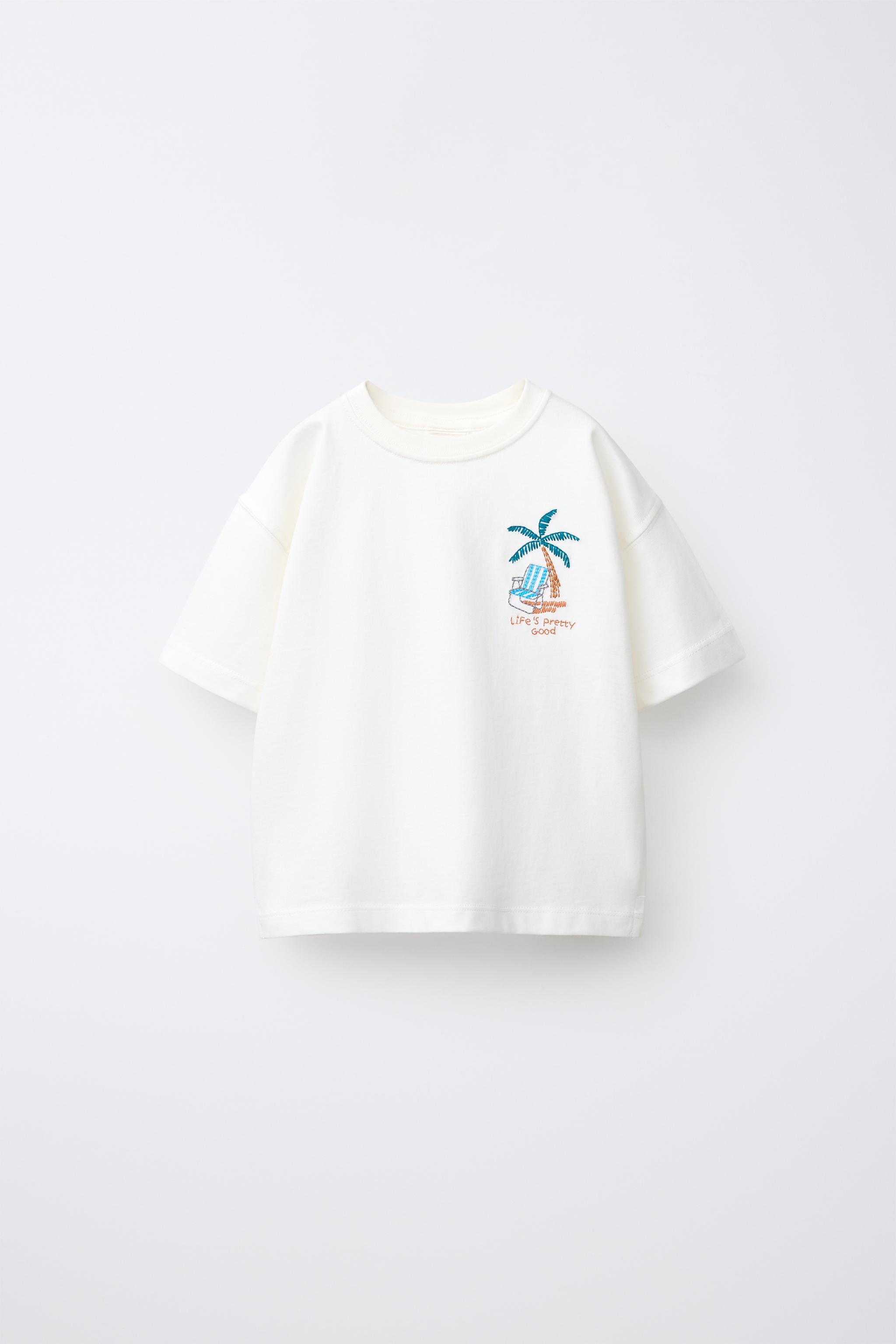 BEACH EMBROIDERED T-SHIRT