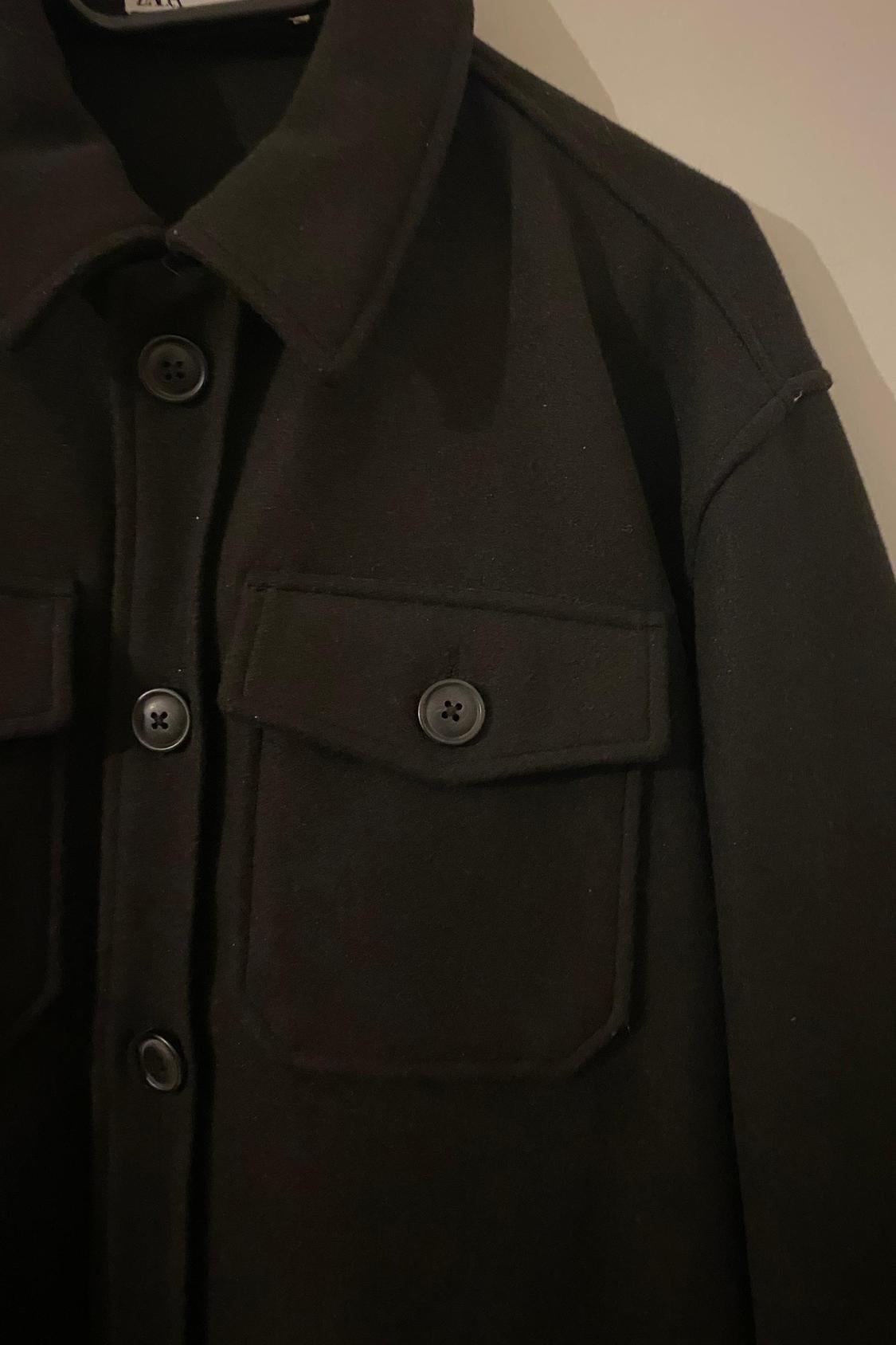 FLANNEL-EFFECT OVERSHIRT WITH POCKETS - Image 2