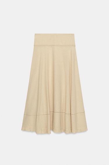 JUPE LONGUE STRUCTURÉE - Camel moyen de Zara - Image 5