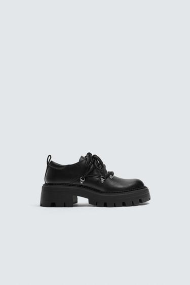 CHUNKY MULTI-EYELET SHOES - Black by Zara