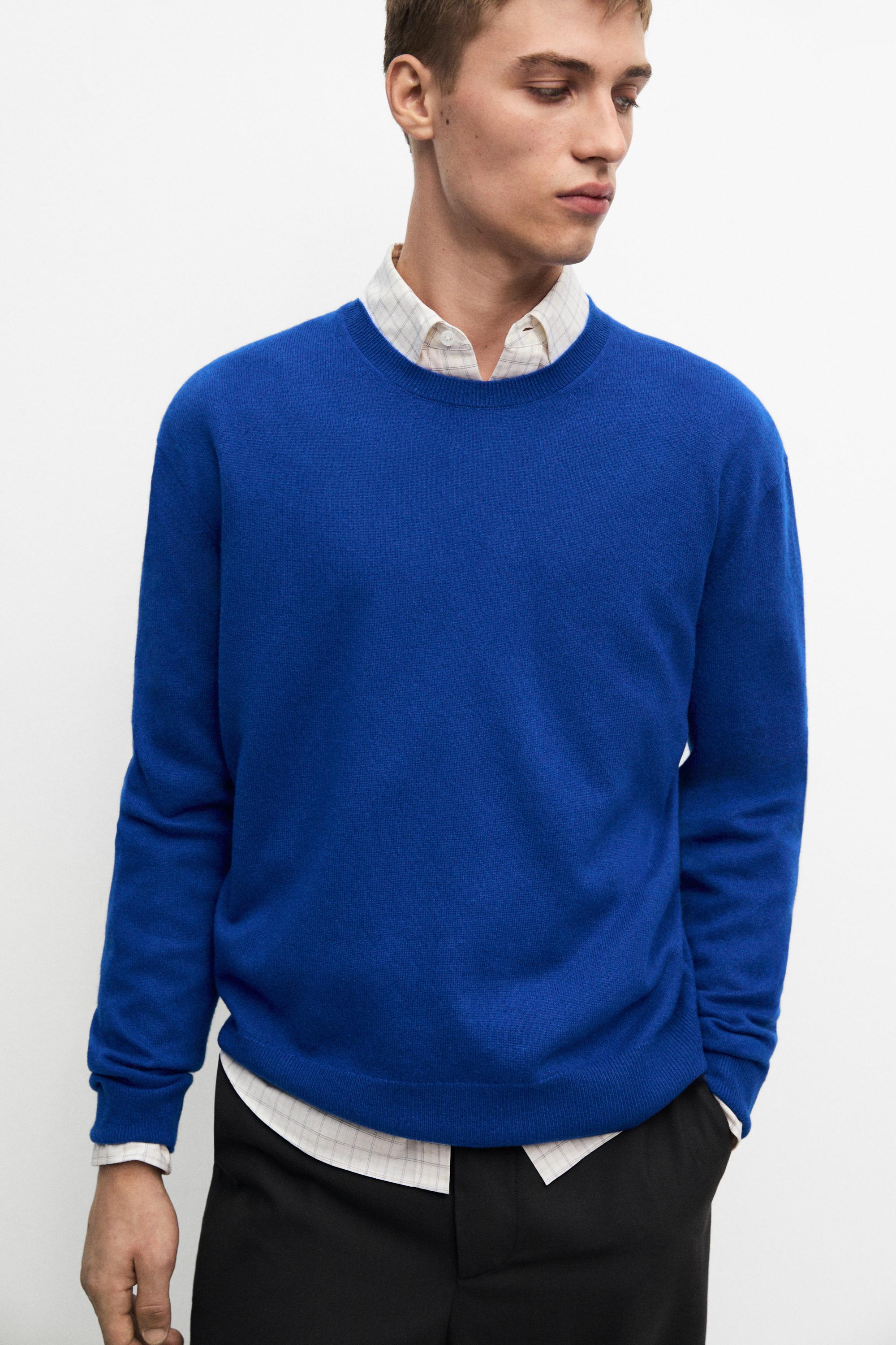 100% cashmere ribbed knit sweater — 