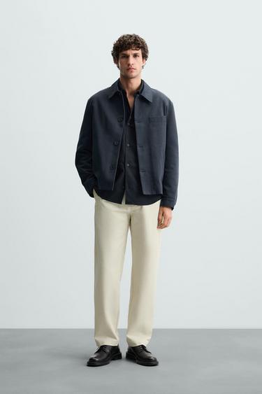 Zara VISCOSE BLEND CHINO PANTS - Oyster-white - Image 0