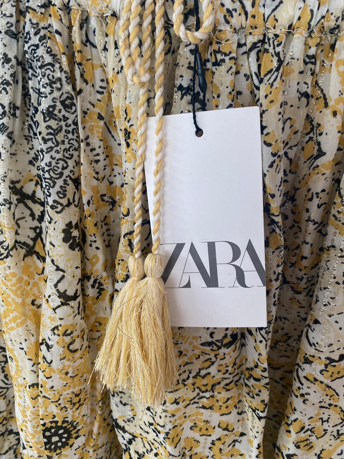 METALLIC THREAD PRINTED SKIRT - Image 3