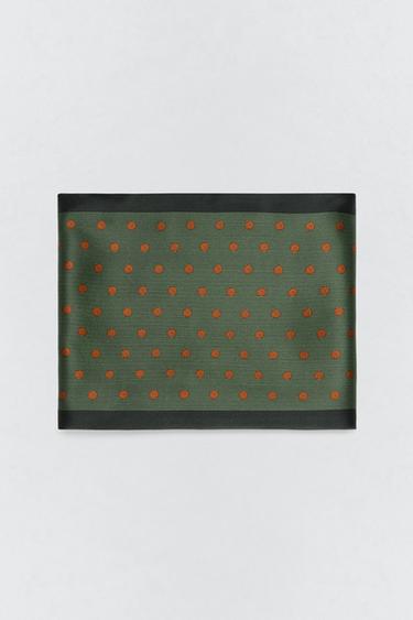 SOSHIOTSUKI X ZARA SILK SCARF - Green by Zara