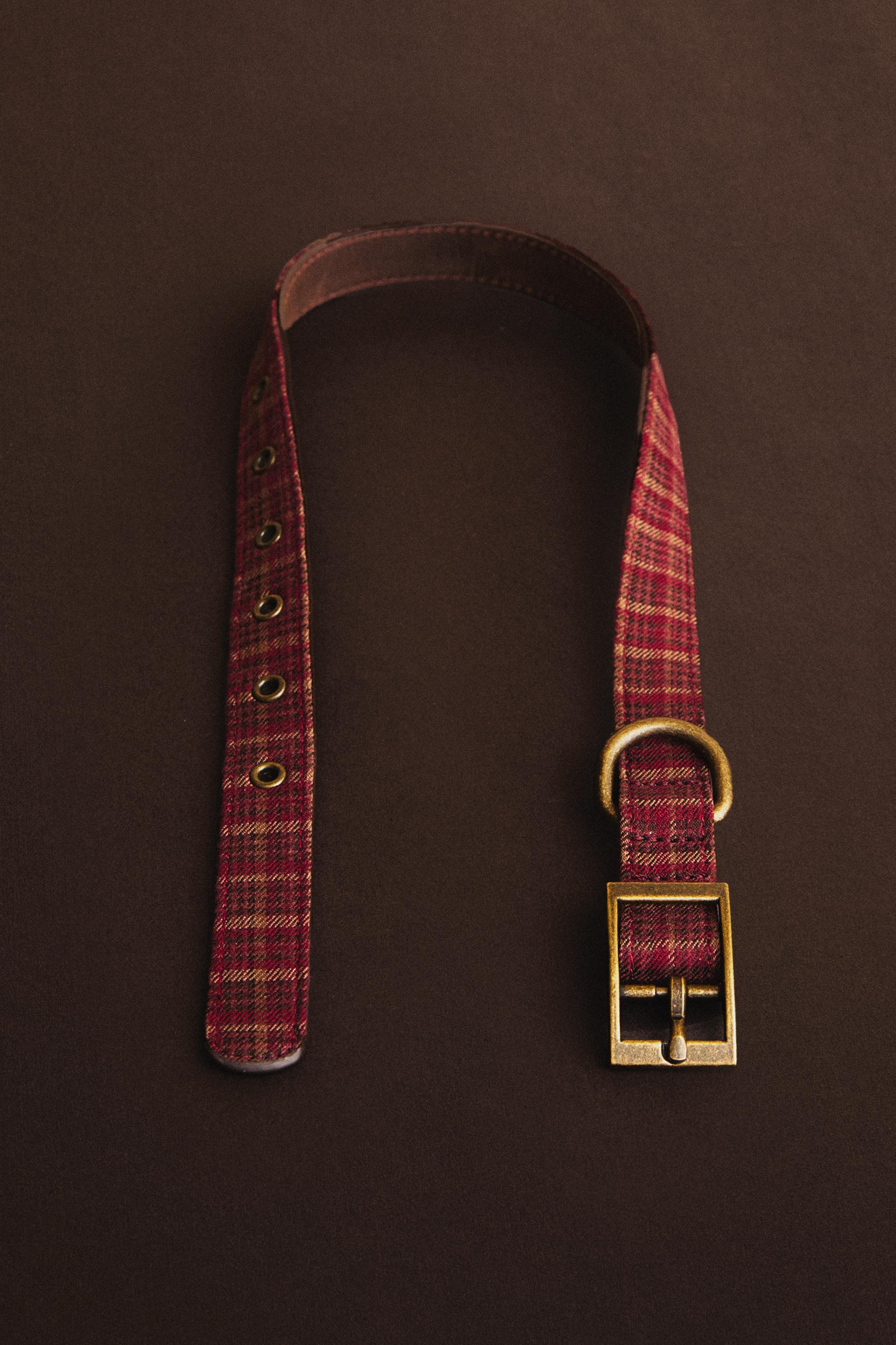 CHRISTMAS LEATHER DOG NECKLACE