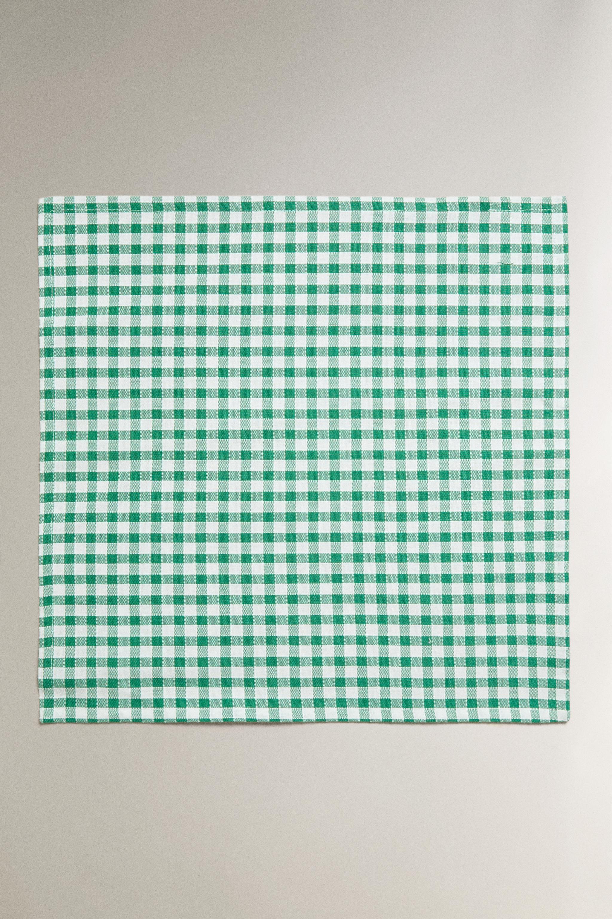GINGHAM NAPKIN PACK (PACK OF 2) — Green