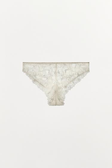 LACE BRIEFS - Ecru by Zara - Image 5