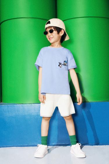 MICKEY MOUSE AND DONALD DUCK © DISNEY EMBROIDERED POCKET T-SHIRT - Blue by Zara
