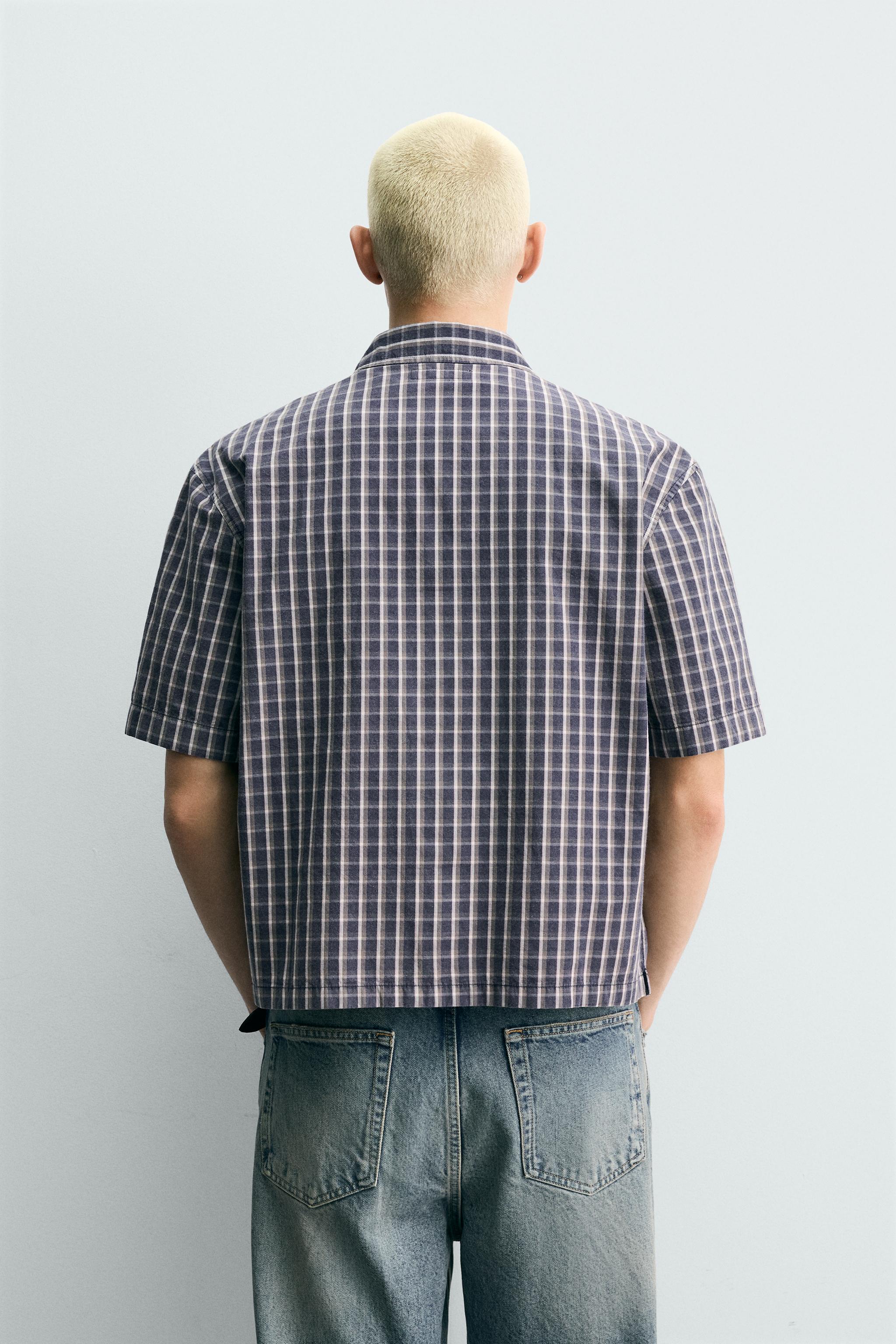 RELAXED FIT PLAID SHIRT