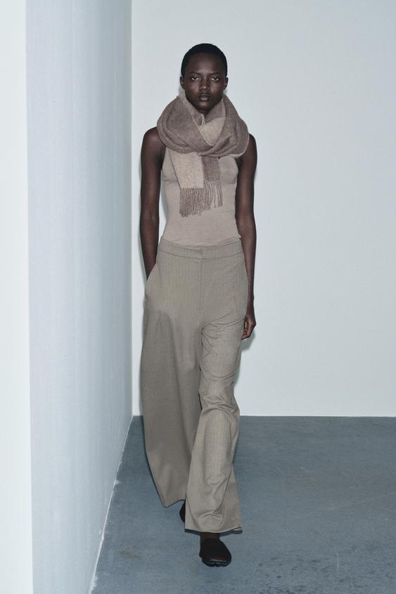 ZW COLLECTION HERRINGBONE BALLOON PANTS