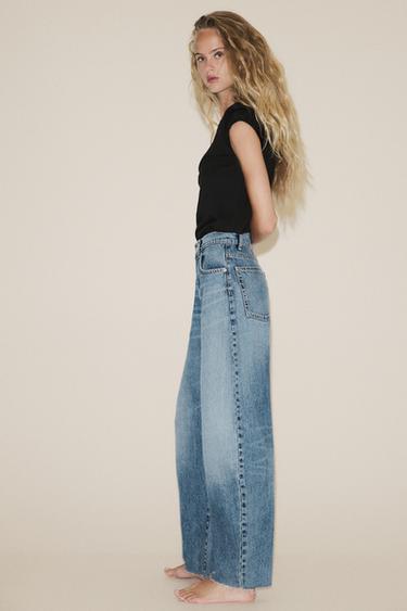 HIGH-WAIST TRF BARREL JEANS - Blue by Zara - Image 4