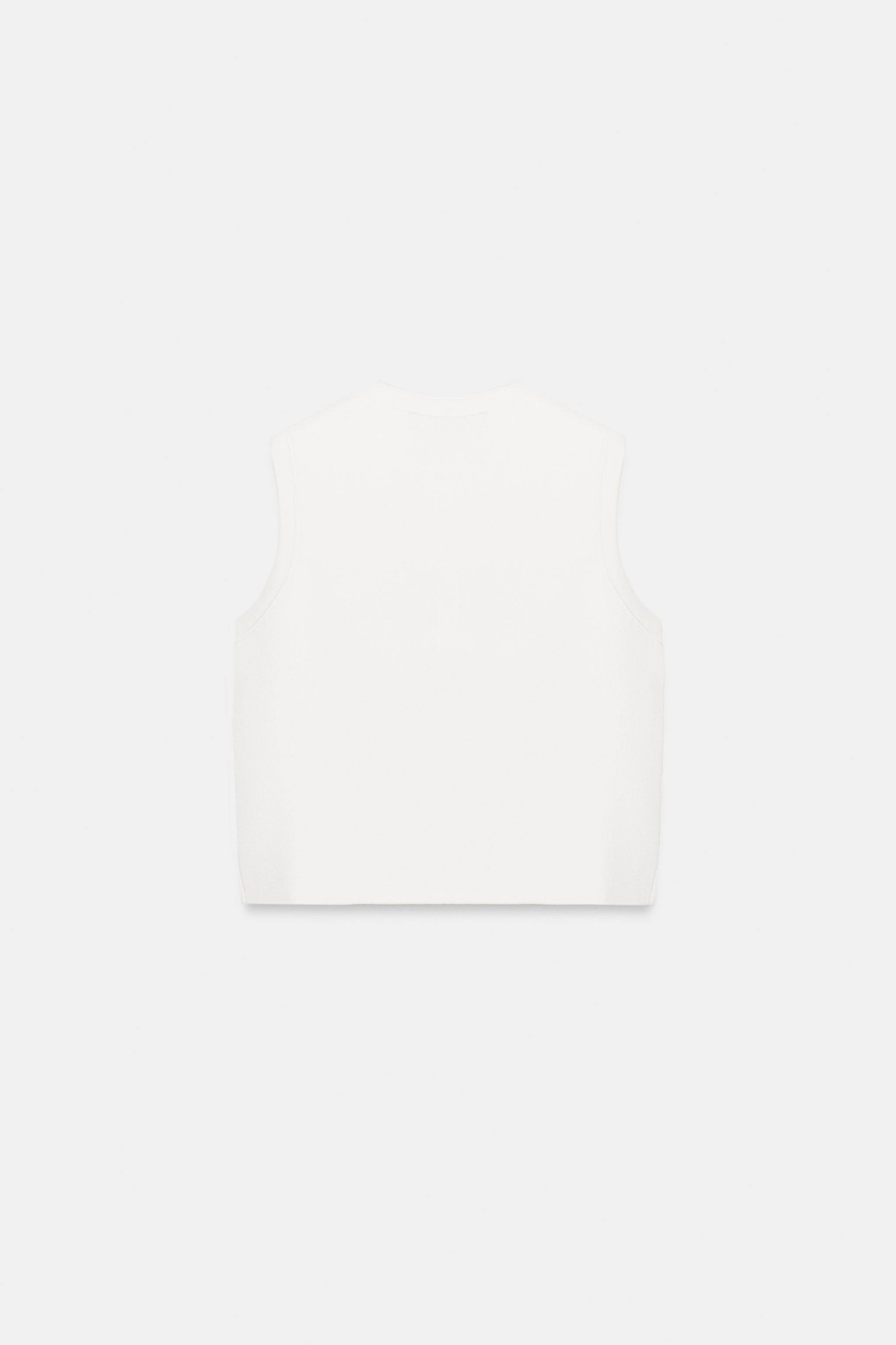 Женские жилеты Zara BUTTON VEST TOP — фото 8
