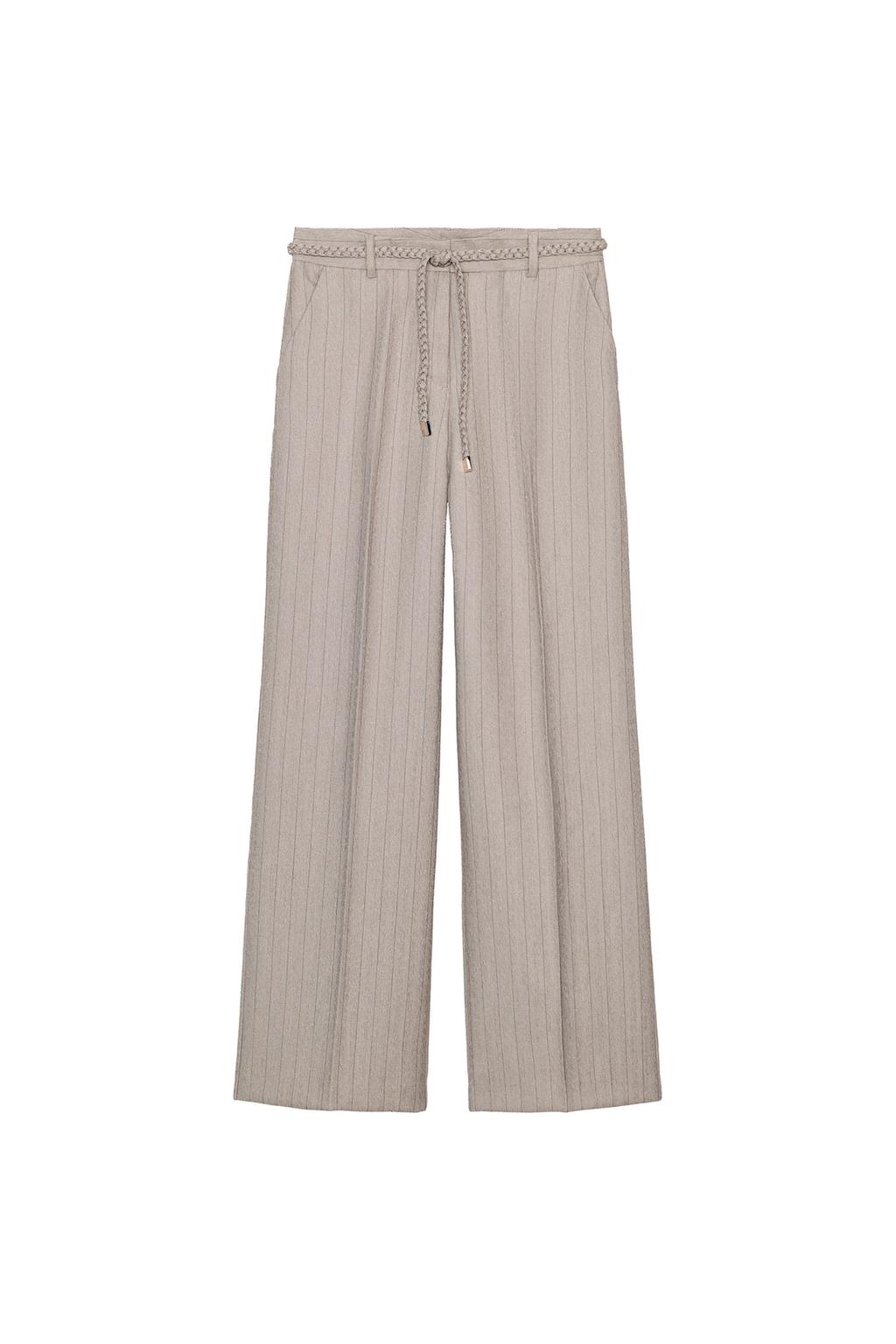 HERRINGBONE BRAIDED BELT PANTS - image 3