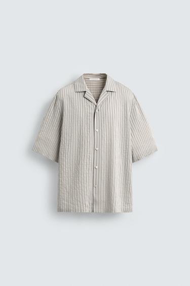 STRIPED FLOWING SHIRT - striped by Zara