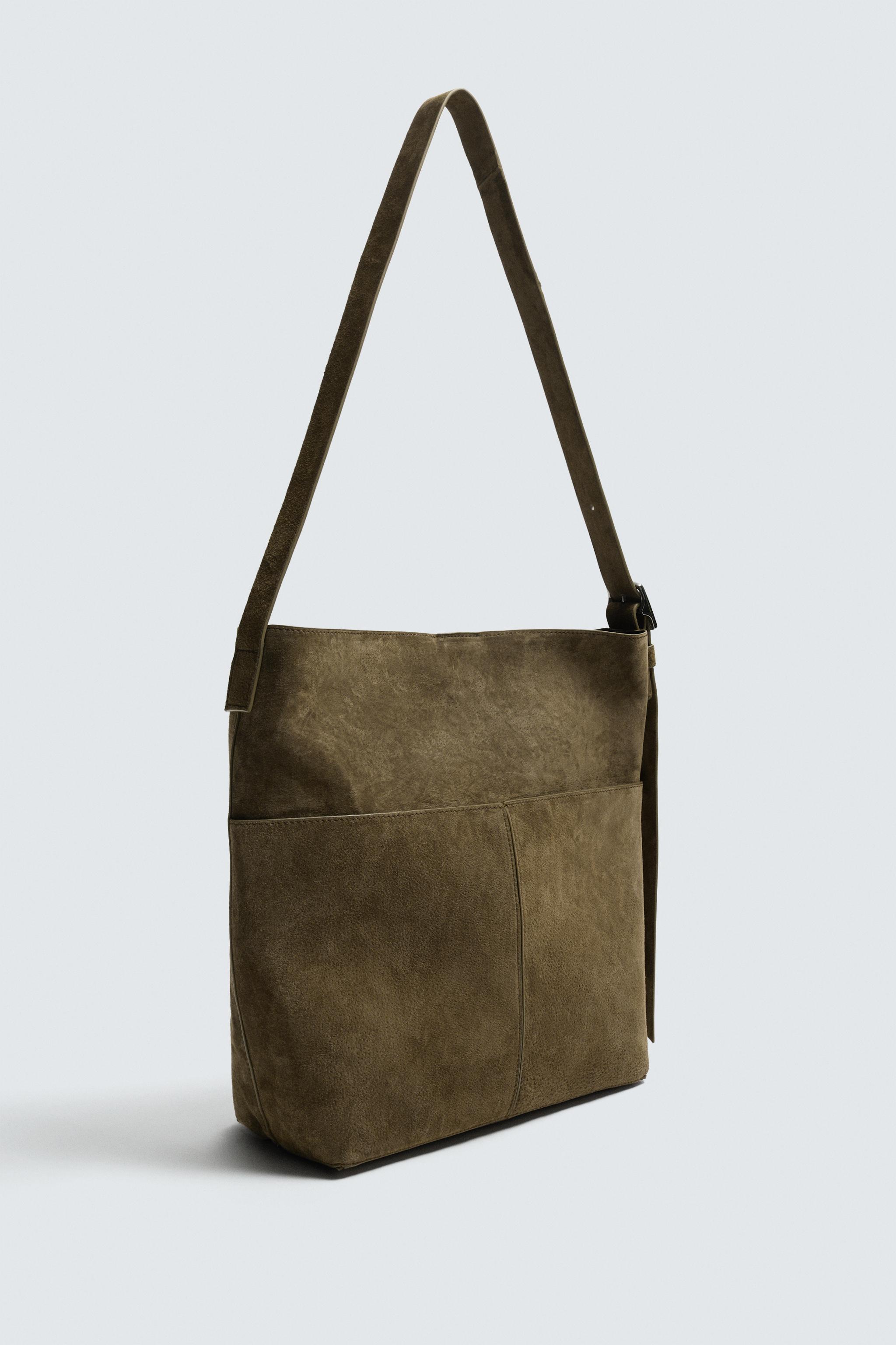 ベルセレージュ　ka LEATHER SHOPPER BAG - Khaki Green | ZARA United States