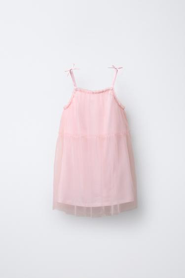 TÜLLKLEID MIT SCHLEIFEN - Rosa von Zara