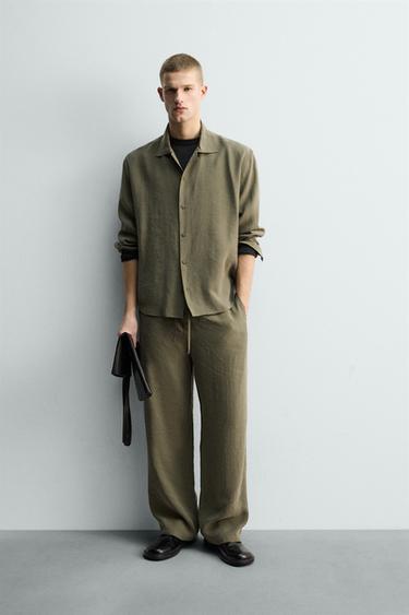 CAMISA FLUIDA RELAXED FIT - Caqui de Zara - Imatge 0