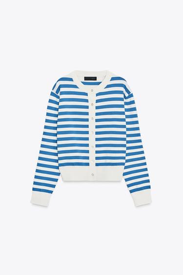 STRIPED KNIT CARDIGAN - 180 by Zara