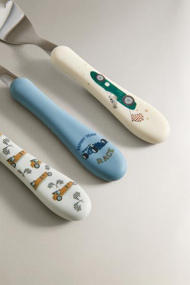 CHILDREN'S RACING DOG CUTLERY SET - Multicoloured by Zara - Image 3