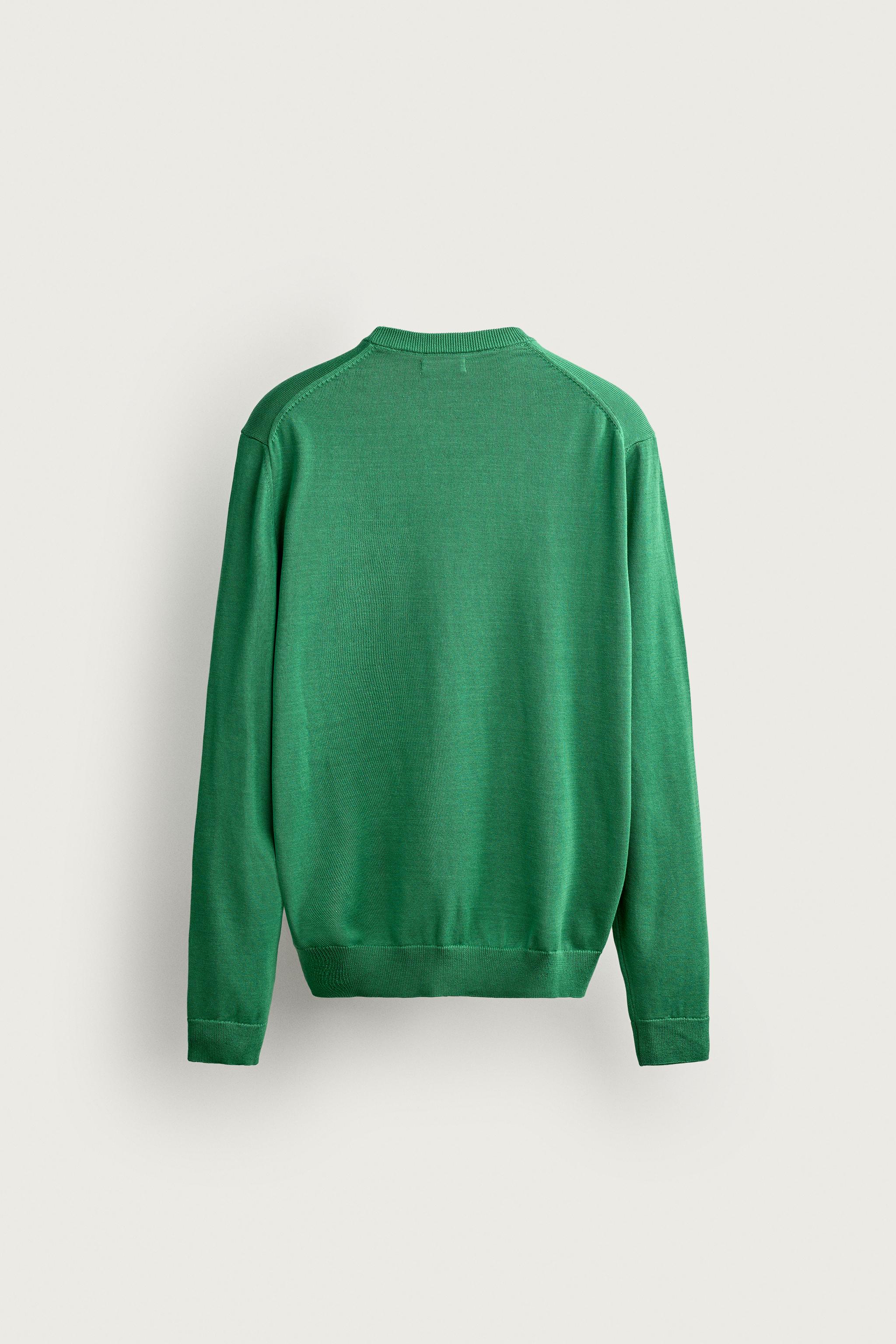 Zara REGULAR FIT PAMUKLU KAZAK görsel 7