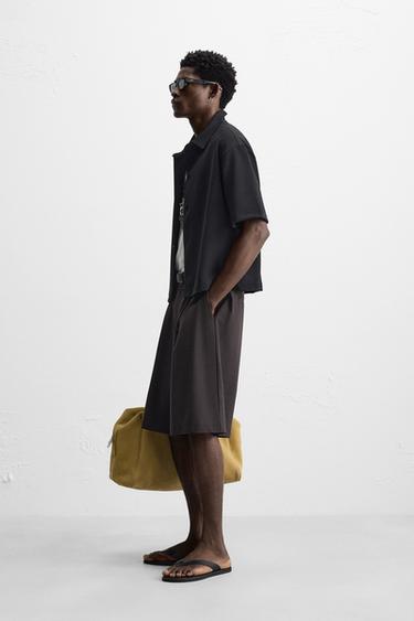 INTERLOCK TEXTURED SHIRT - Black by Zara - Image 3