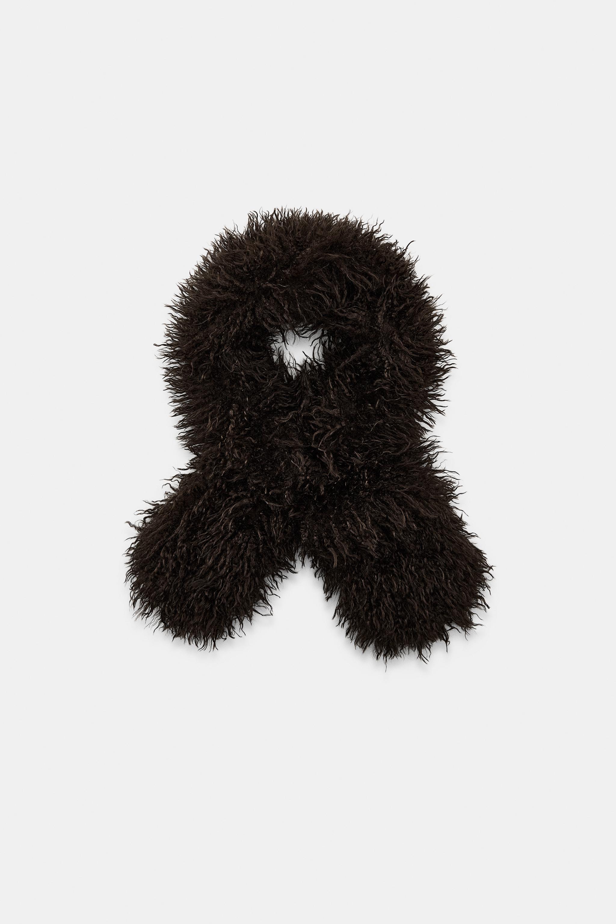 FAUX FUR SCARF - Brown | ZARA South Africa
