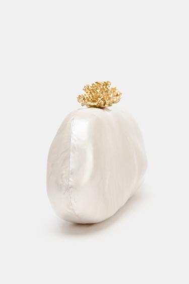 CLUTCH À DÉTAIL MÉTALLIQUE - blanc de Zara - Image 5