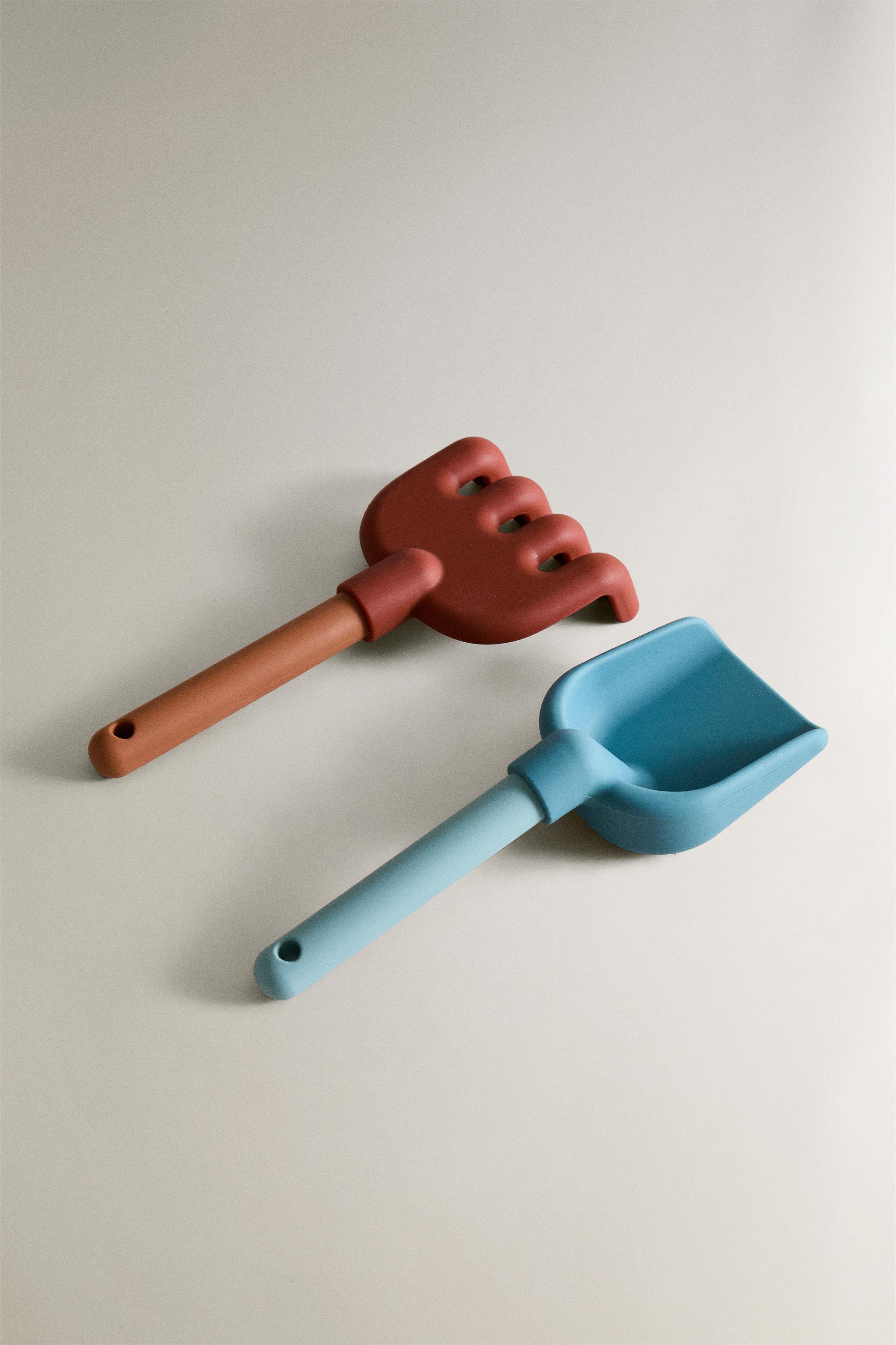 ENSEMBLE PELLE ET RATEAU PLAGE EN SILICONE POUR ENFANTS (LOT DE 2)