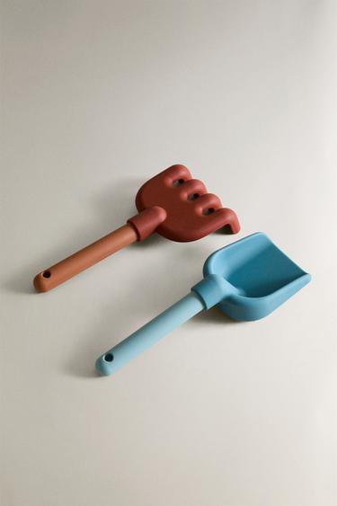 KIDS' SILICONE BEACH SPADE AND RAKE SET (SET OF 2) - Multicoloured by Zara - Image 1