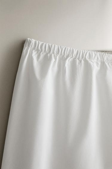 COTTON TROUSERS WITH LACE TRIM - White by Zara - Image 1