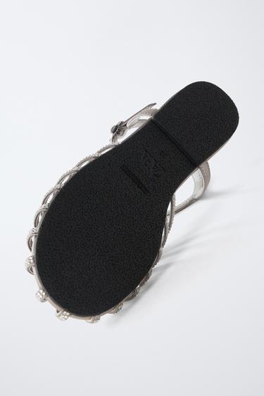 SPARKLY CAGE SANDALS - Silver by Zara - Image 6