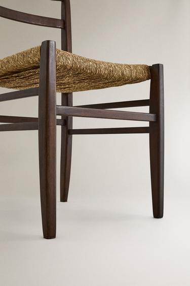 CHAISE EN BOIS TRESSÉ - Marron de Zara - Image 3