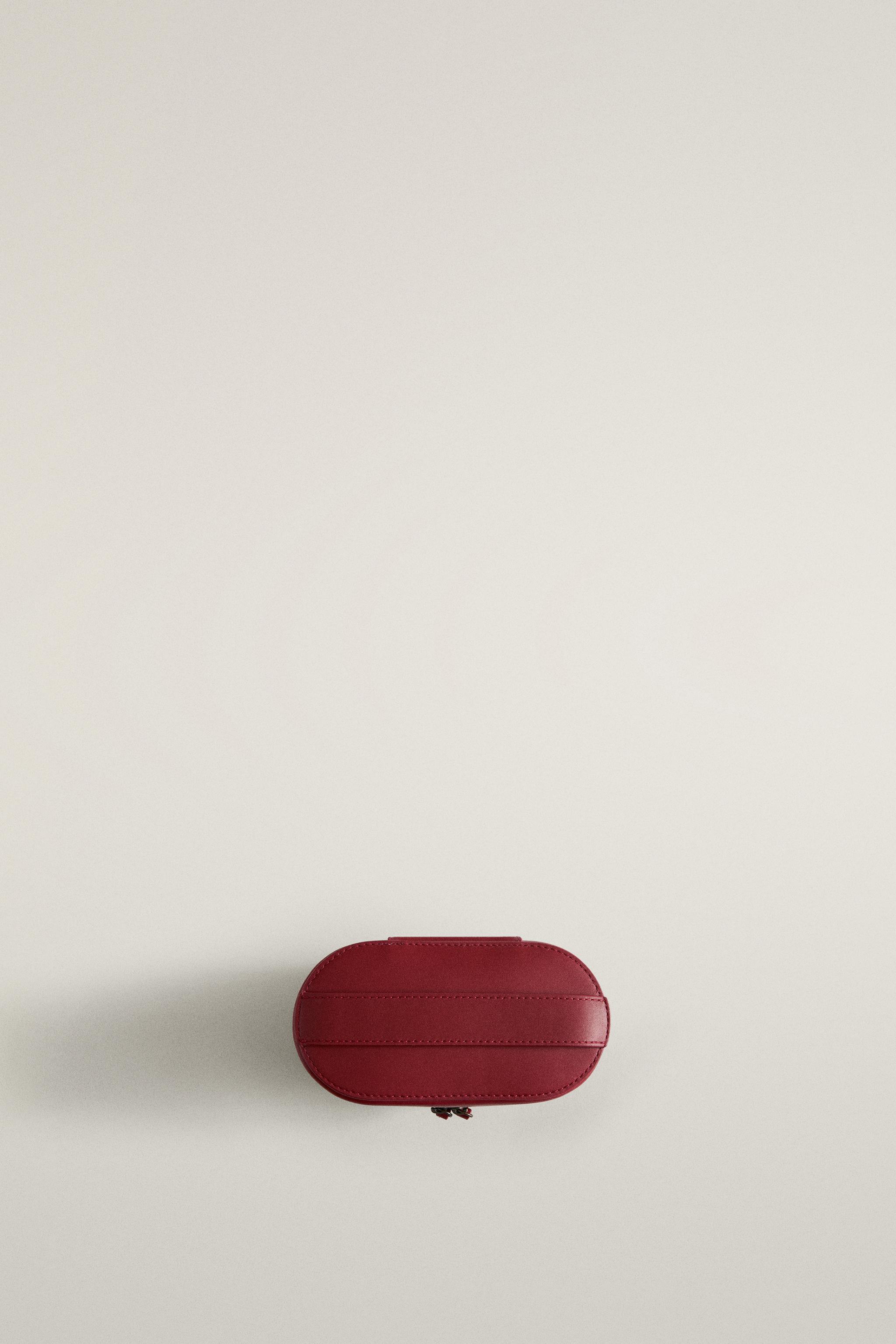 MINI RIGID LEATHER MAKEUP BAG