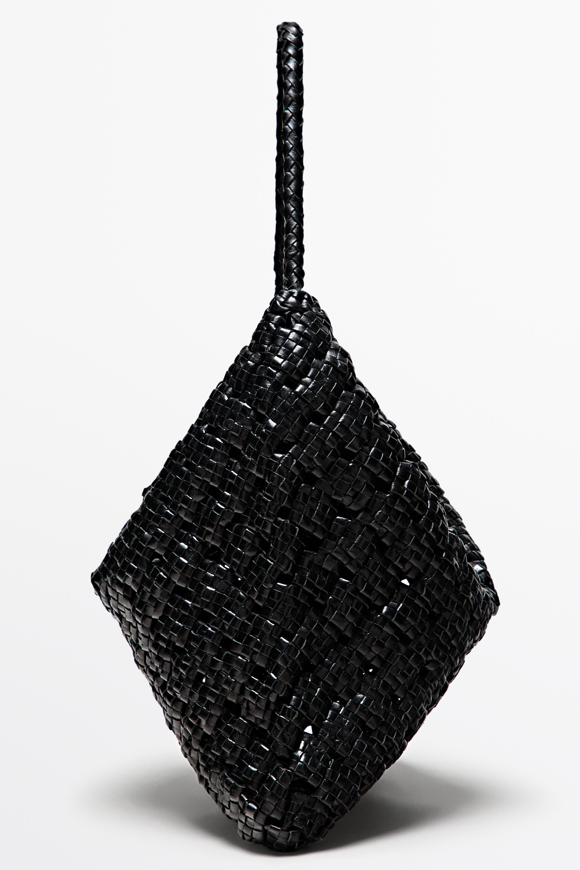 Medium braided nappa leather bag