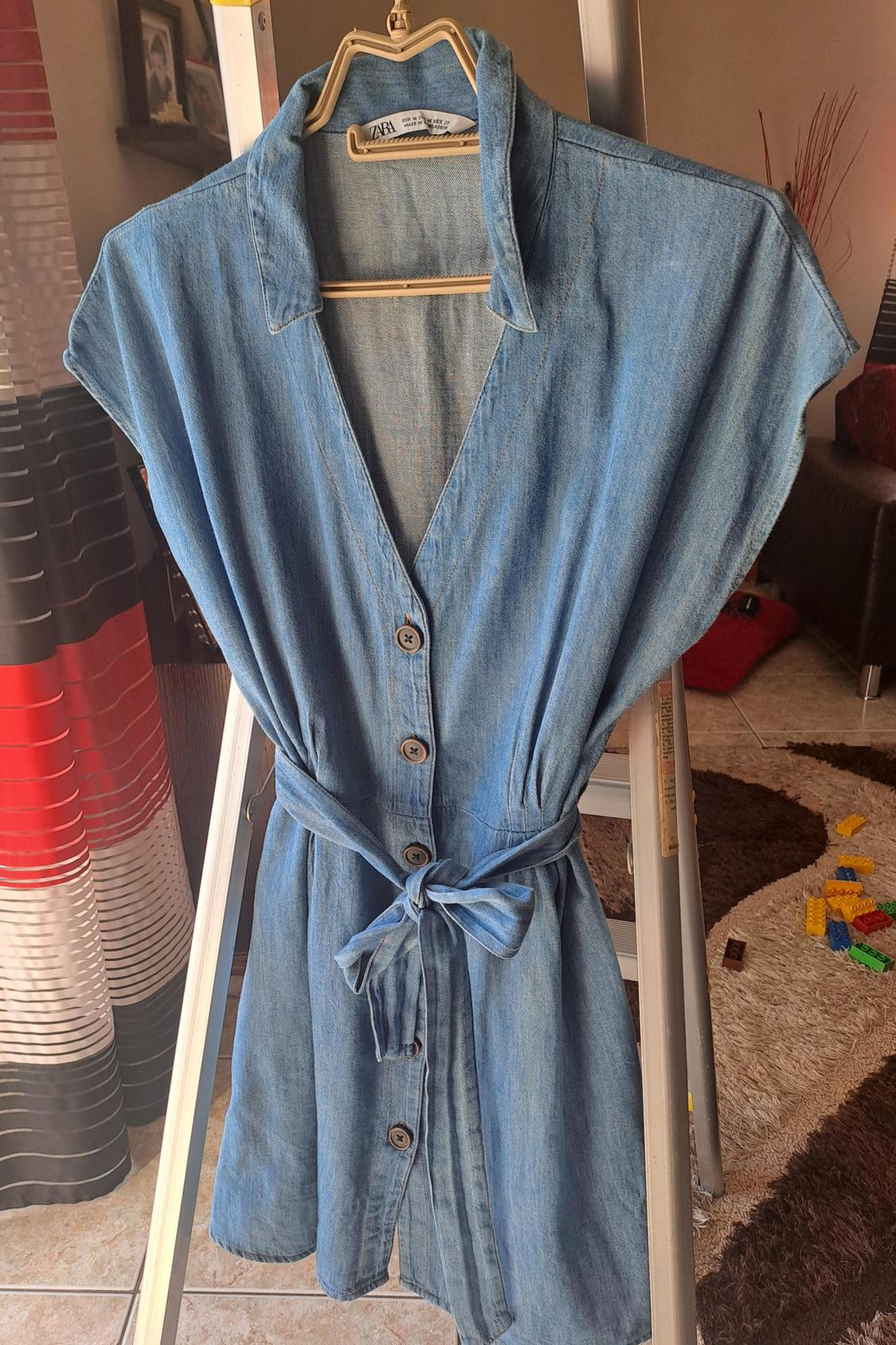 DENIM DRESS WITH BELT - Image 2
