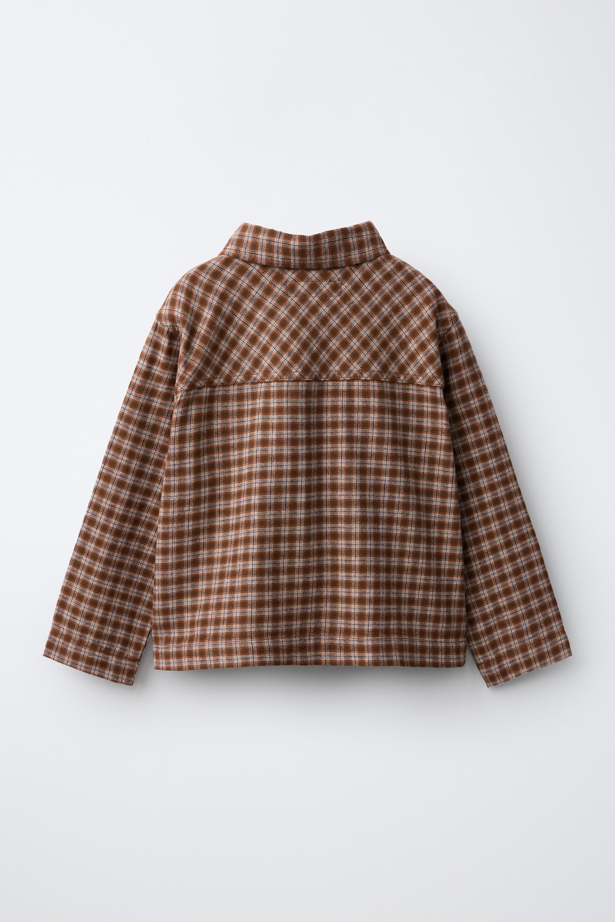 CHEMISE À CARREAUX POCHE INSCRIPTION BRODÉE