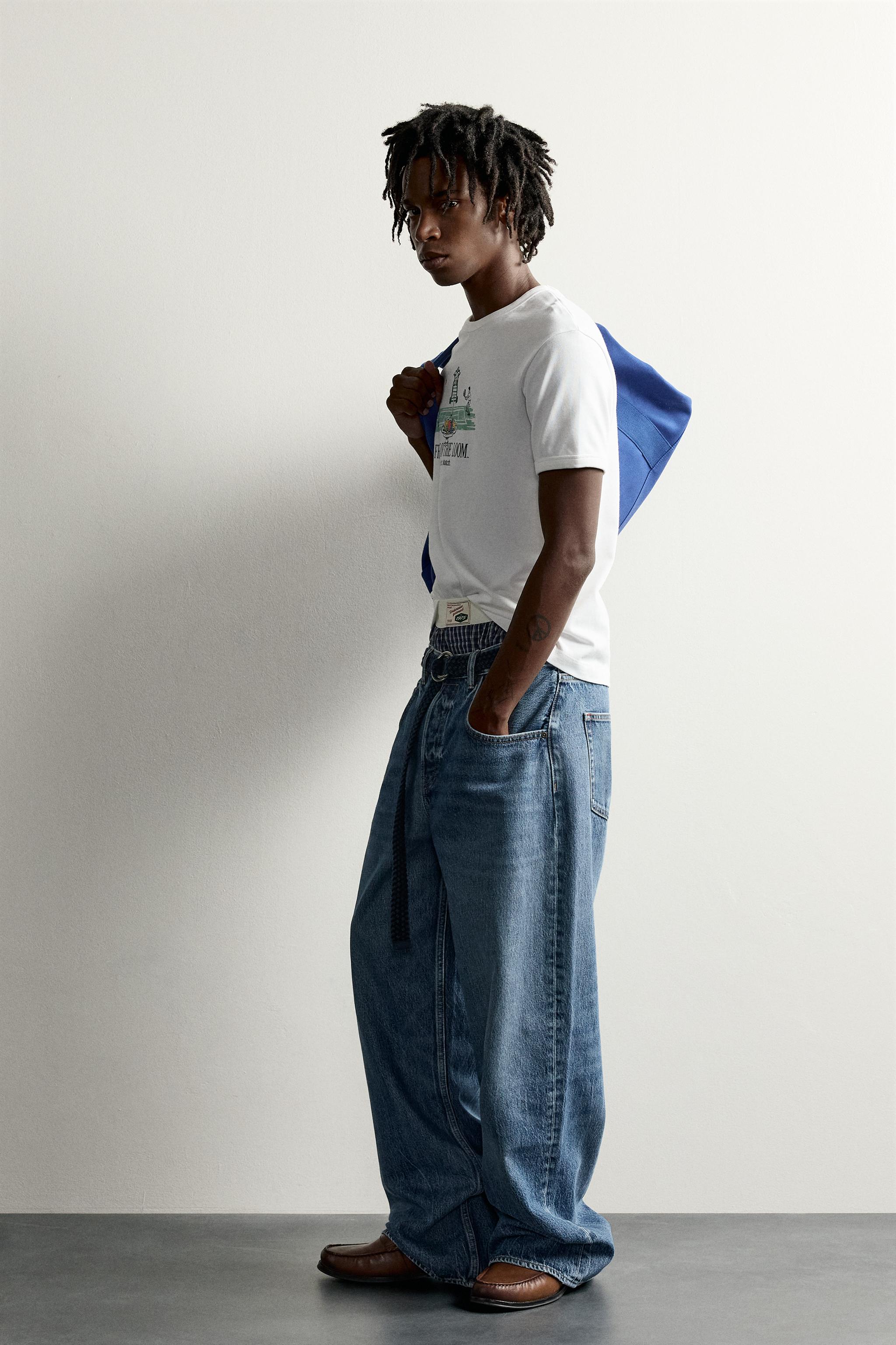 Zara FRUIT OF THE LOOM™ GRAFİK DESENLİ T-SHIRT görsel 4