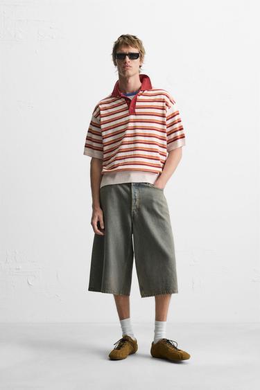 POLO PUNTO RAYAS TEXTURA - Multicolor de Zara - Imagen 0