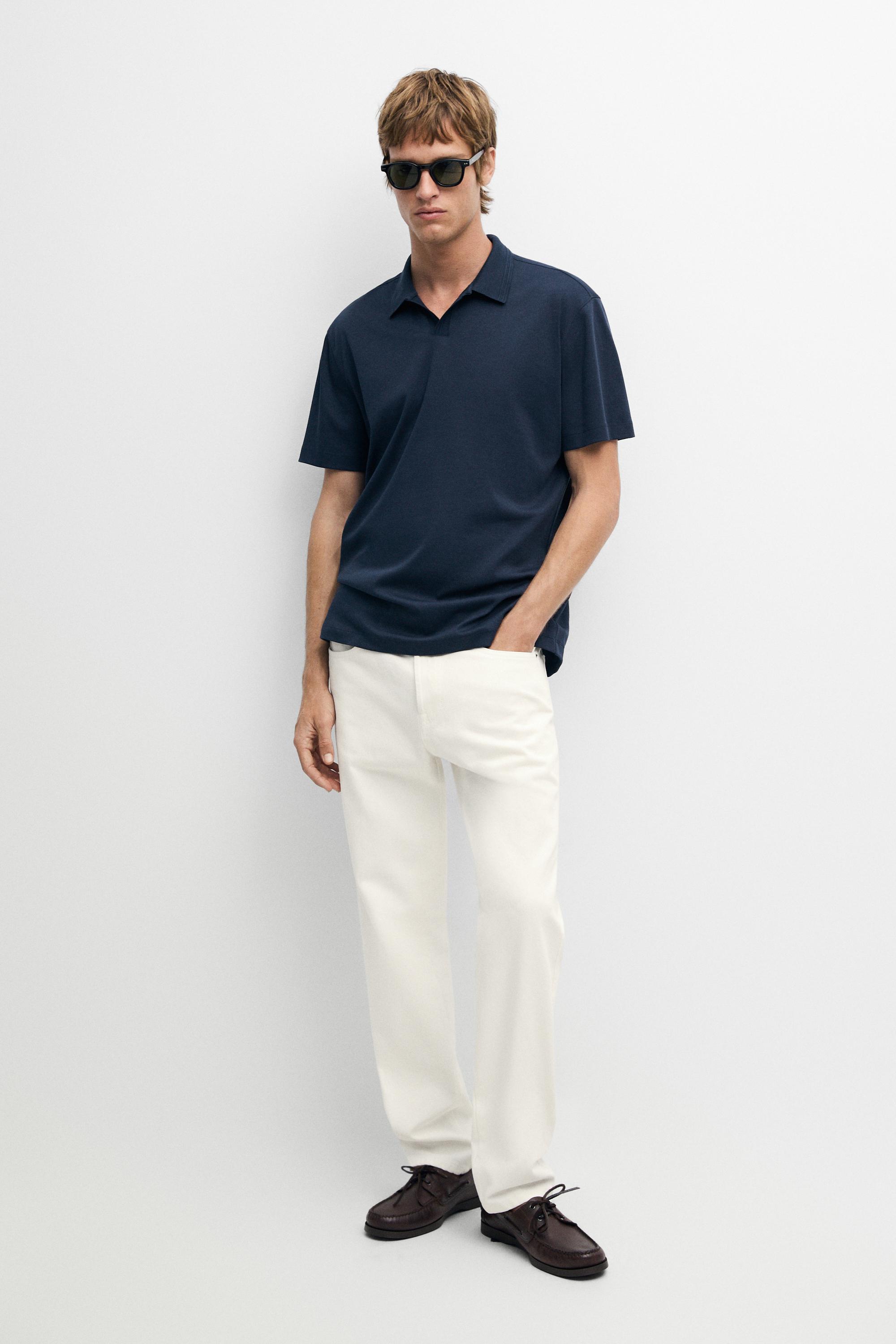 Tapered Fit Jeans — Ecru