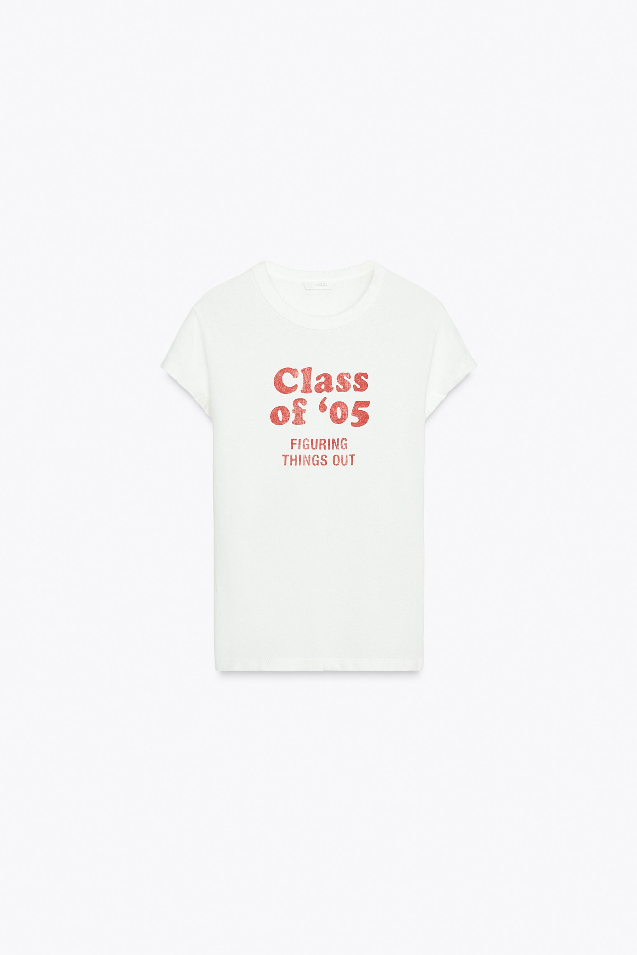 RUSTIC TEXT T-SHIRT - Blue / White | ZARA United States