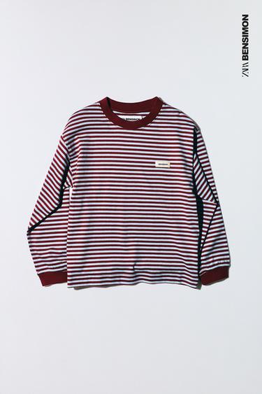 BENSIMON ® X ZARA STRIPED T-SHIRT - Burgundy by Zara