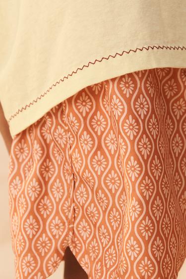 LIMITED EDITION GEOMETRIC PRINT SWIM SHORTS - Peach by Zara - Image 3