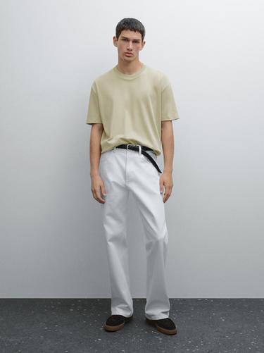 Camiseta medium weight 100% algodón - Verdoso de Zara - Imagen 0