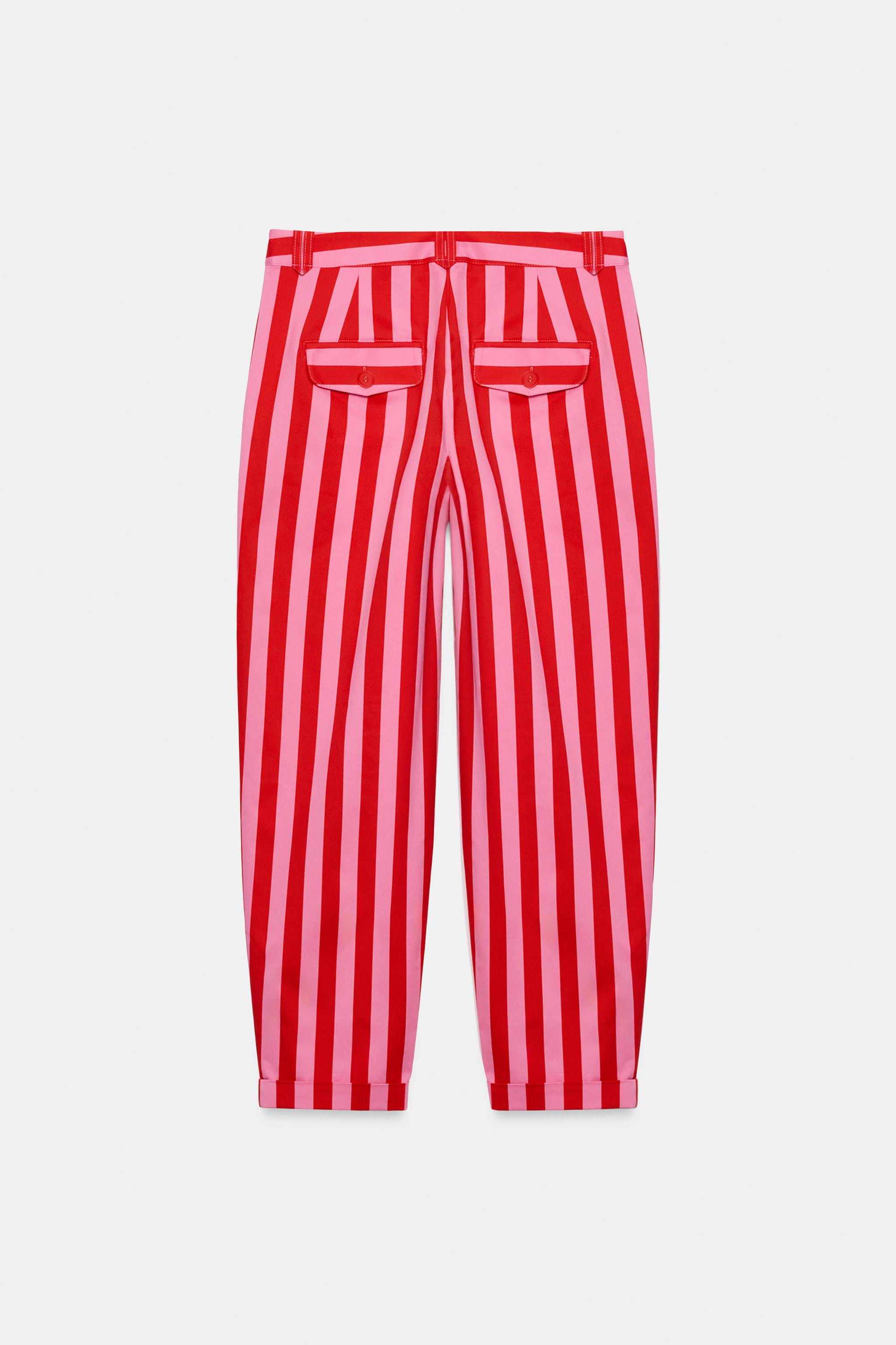 Zara ÇİZGİLİ CHINO PANTOLON görsel 8