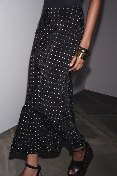 ZW COLLECTION LONG SKIRT - Black / White by Zara - Image 3
