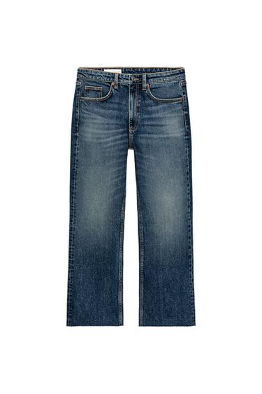 JEANS TRF CROPPED FLARE TIRO ALTO - Marino de Zara
