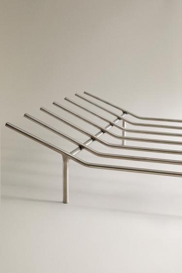 STEEL FIREWOOD STAND - Silver by Zara - Image 2