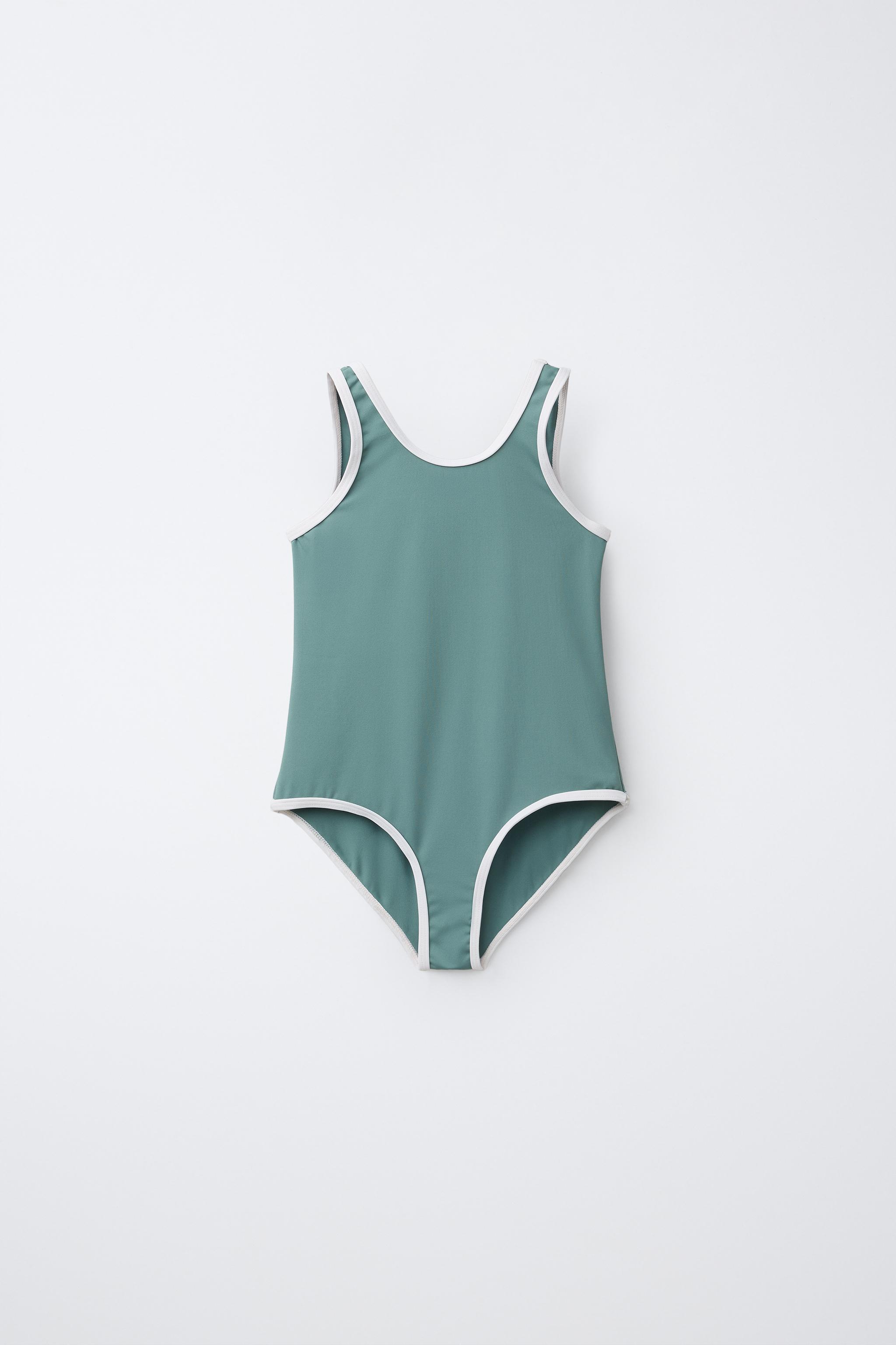 6-14 ANS/ MAILLOT DE BAIN LISERÉS CONTRASTE